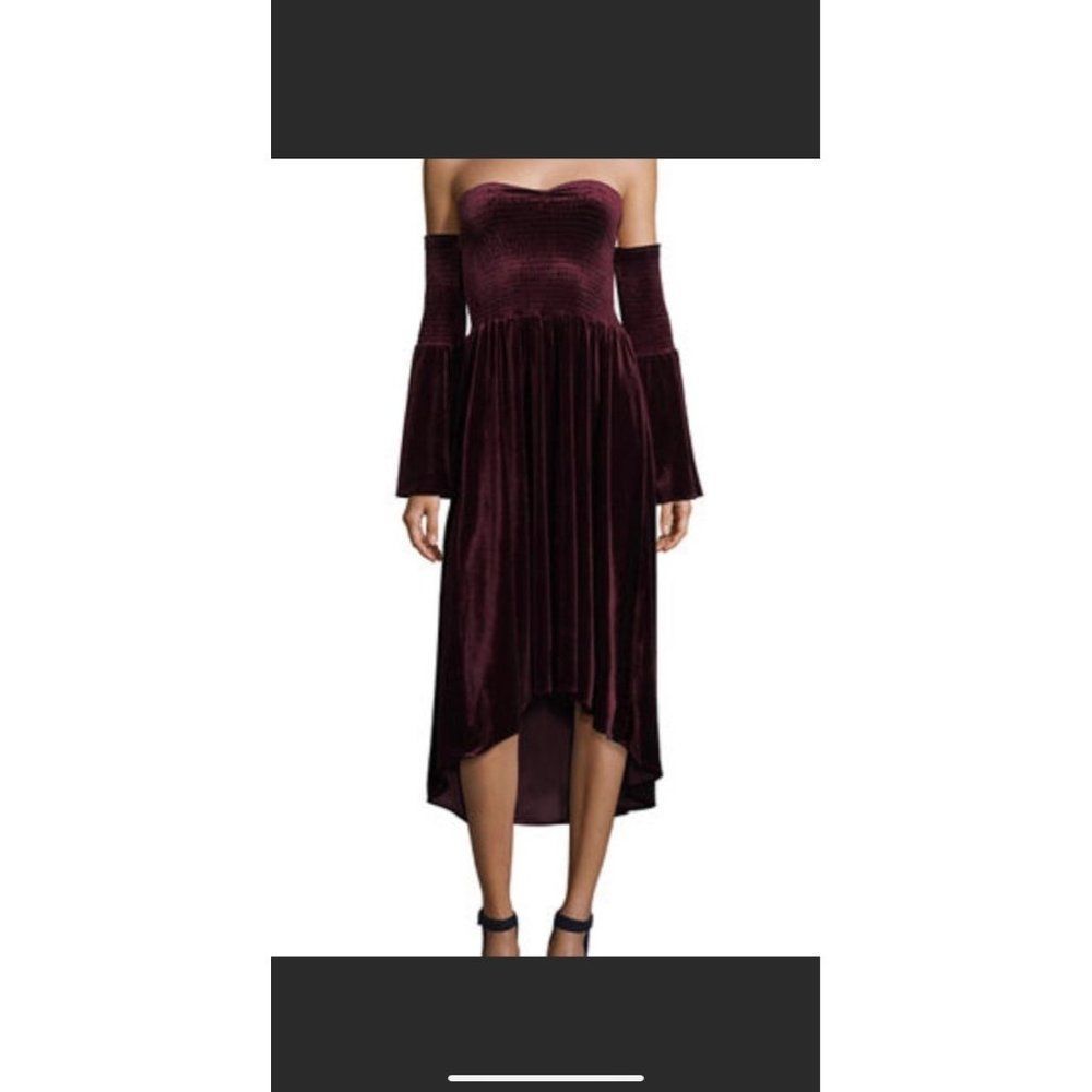 NWT On the Road Maroon Miranda Off the Shoulder Dress